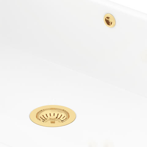 Perrin & Rowe Wastes Single Bowl Sink Waste and Overflow Kit (Polished Brass).