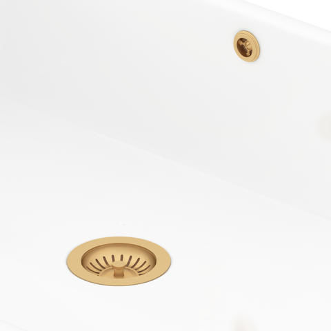 Perrin & Rowe Wastes Single Bowl Sink Waste and Overflow Kit (Satin Brass).