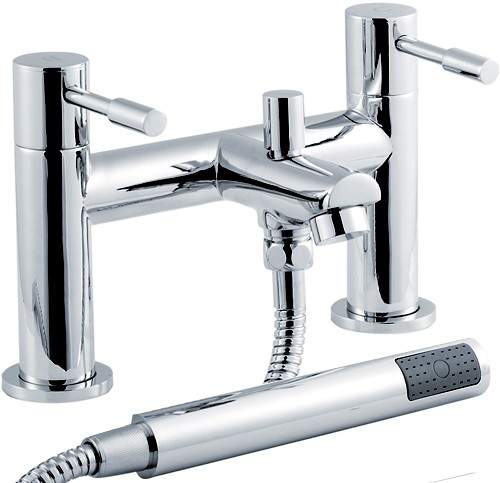 Crown Series 2 Bath Shower Mixer Tap With Shower Kit (Chrome).
