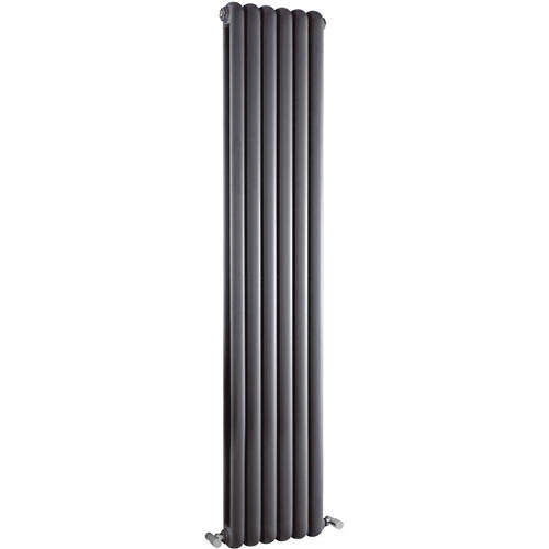 Hudson Reed Radiators Salvia Double Radiator. 4704 BTU (Anthracite). 383x1800mm.