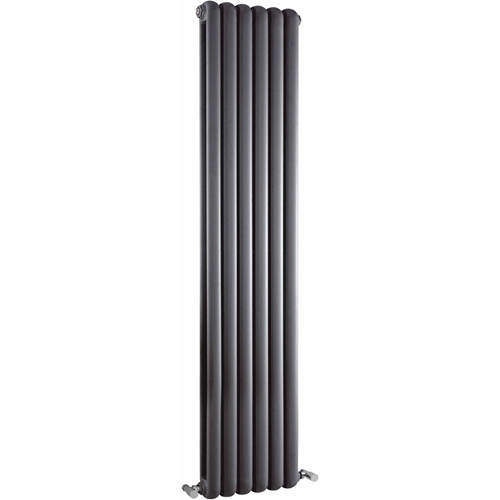 Hudson Reed Radiators Salvia Double Radiator. 3934 BTU (Anthracite). 383x1500mm.