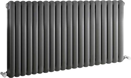 Hudson Reed Radiators Salvia Double Radiator. 5659 BTU (Anthracite). 1223x635mm.