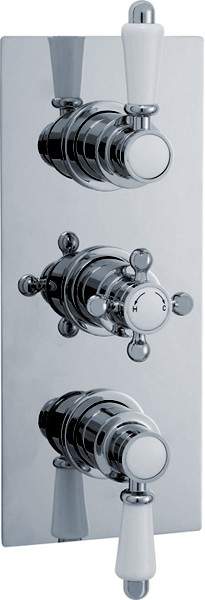 Nuie Showers Traditional Triple Concealed Thermostatic Shower Valve.