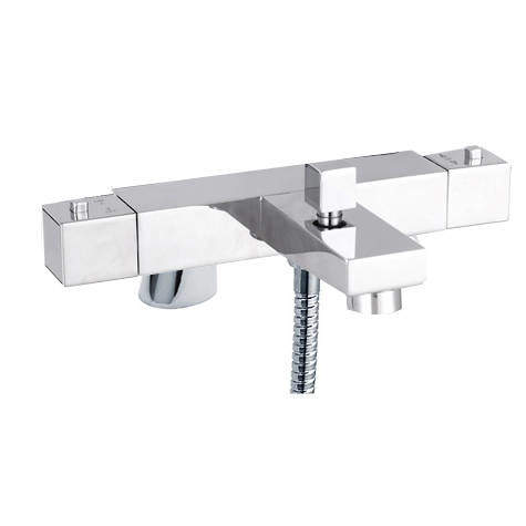 Crown Taps Modern Thermostatic Bath Shower Mixer Tap (Chrome).