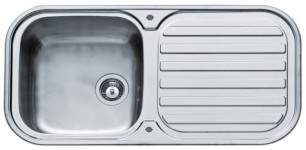 Pyramis Galaxy Kitchen Sink & Waste. 960x480mm (200mm Deep Bowl) CLEARANCE.