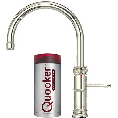 Quooker Classic Round Boiling Water Kitchen Tap. PRO3 (Nickel).