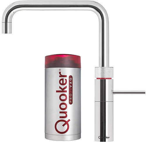 Quooker Fusion Square Boiling Water Kitchen Tap. COMBI (Polished Chrome).