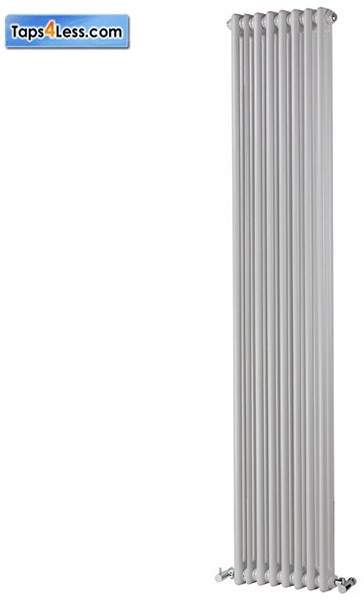 Reina Radiators Colona Vertical 2 Column Radiator (White). 1800x200mm.