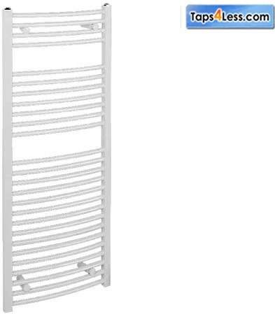 Reina Radiators Diva Curved Towel Radiator (White). 1200x400mm.