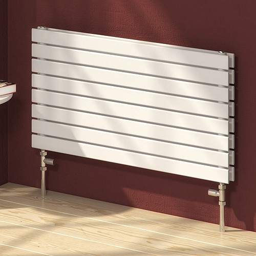 Reina Radiators Rione Horizontal Double Radiator (White). 1000x550mm.