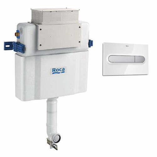 Roca Frames Low Height Concealed Cistern & PL1 Dual Flush Panel (Combi).