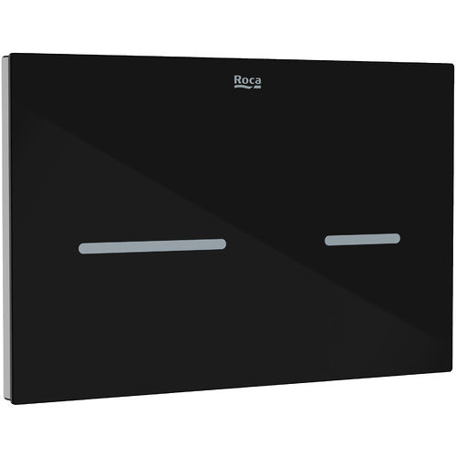 Roca Panels EP3 (DUPLO ONE) - Dual Flush Plate With Sensor (Touchless, Black Glass)