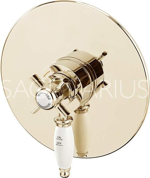 Sagittarius Churchmans Concealed Thermostatic Shower Valve (Gold).