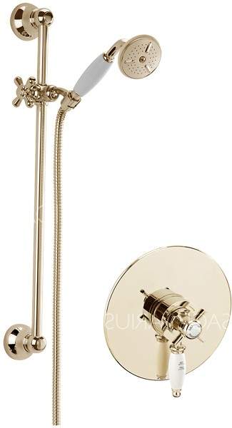 Sagittarius Churchmans Concealed Shower Valve With Slide Rail Kit (Gold).