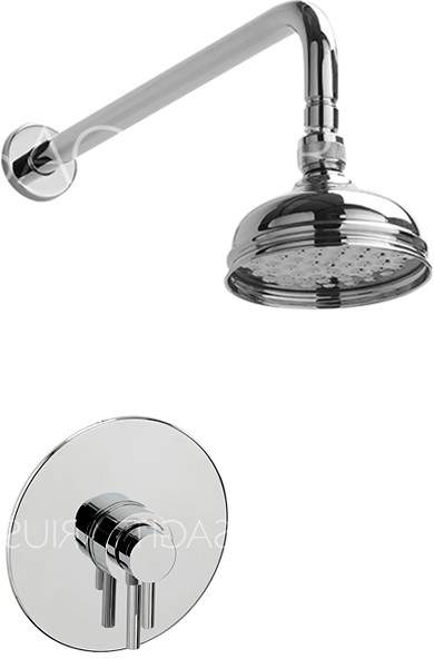 Sagittarius Ergo Shower Valve With Arm & 130mm Head (Chrome).