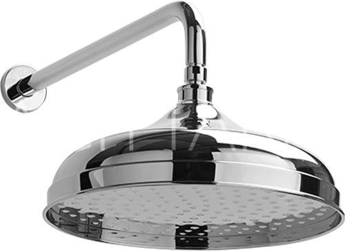 Sagittarius Richmond Traditional Shower Head With Arm (300mm, Chrome).