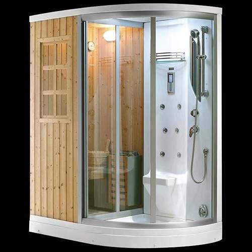 Hydra SR-WAS617L Steam Shower & Sauna Cubicle (Left Handed). 1600x980mm ...