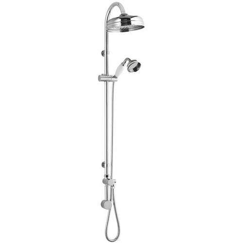 Component Traditional Rigid Riser Shower Kit With Concealed Elbow (Chrome).