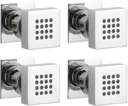 Hudson Reed Shower Jets 4 x Square Body Jets (Chrome).