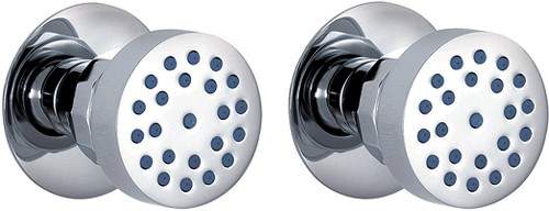 Hudson Reed Shower Jets 2 x Round Body Jets (Chrome).