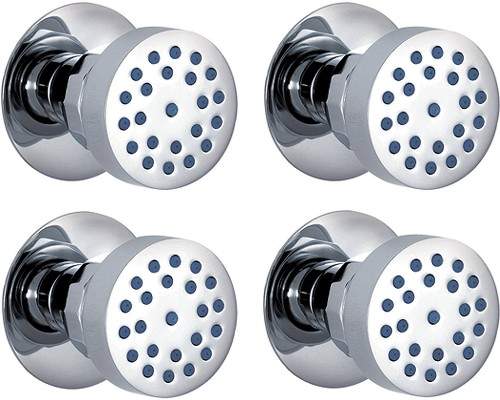 Hudson Reed Shower Jets 4 x Round Body Jets (Chrome).