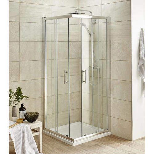 Nuie Enclosures Corner Shower Entry Enclosure (760x760mm).