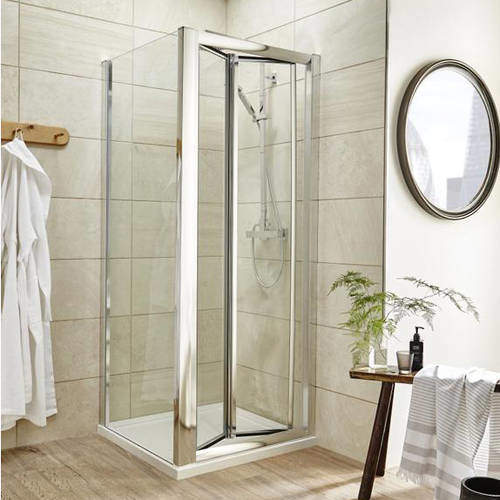 Nuie Enclosures Shower Enclosure With Bi-Fold Door (1000x1000mm).