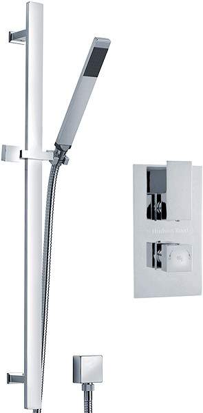 Hudson Reed Art Twin Thermostatic Shower Valve & Slide Rail Kit (Chrome).