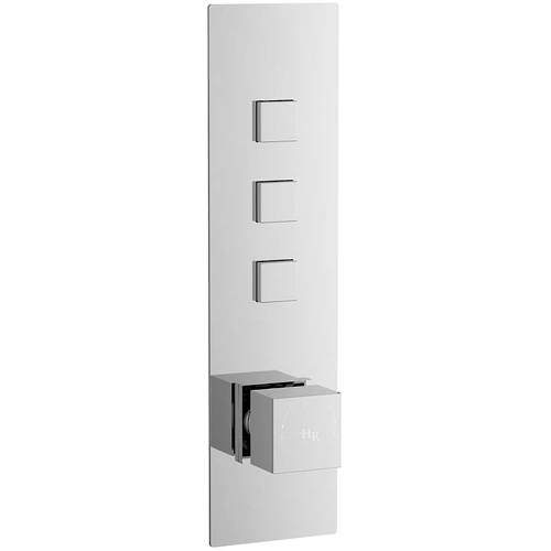 hudson Reed Ignite Push Button Shower Valve With Square Handle (3 Outlets).