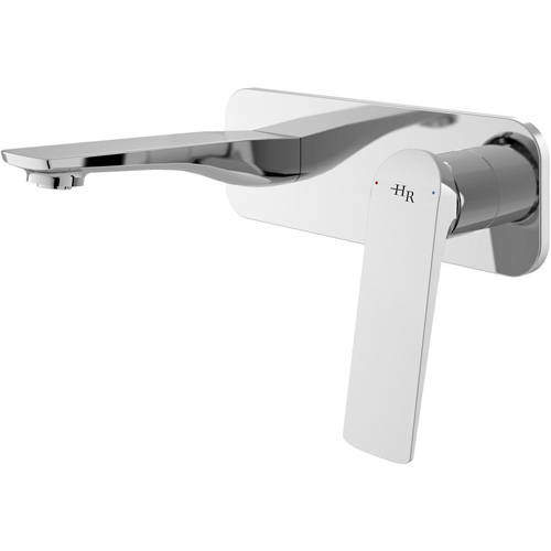 HR Drift Wall Mounted Basin Mixer Tap With Lever Handle (Chrome).
