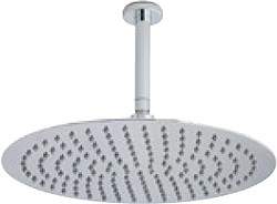 Hudson Reed Showers Large Round Shower Head With Arm, 400mm Diameter.