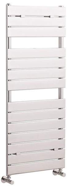 Hudson Reed Flat Panel Towel Radiator. 1213x500 (Chrome). 1552 BTUs.