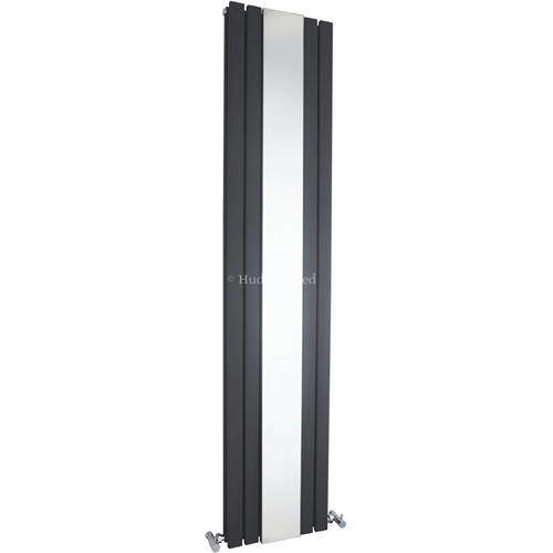 Hudson Reed Radiators Sloane Mirror Radiator (Anthracite). 381x1800mm.