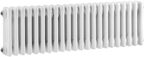 Hudson Reed Colosseum 3 Column Horizontal Radiator (White). 1011x300mm.