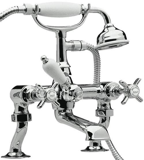 Nuie Beaumont 3/4" Cranked Bath Shower Mixer (Chrome)