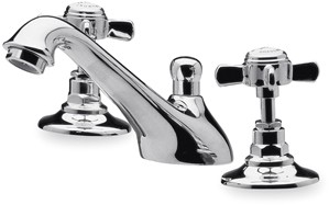 Nuie Beaumont 3 Tap Hole Basin Mixer + free Pop-up Waste (Chrome)
