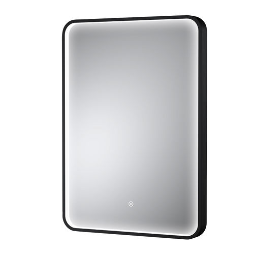 Nuie Furniture LED Mirror 500x700mm (Black Frame).