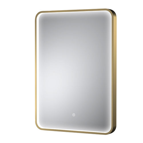 Nuie Furniture LED Mirror 500x700mm (Brushed Brass).