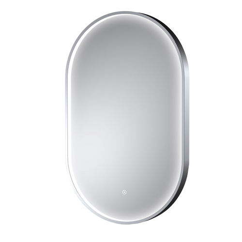 Nuie Furniture LED Mirror With Demister (500x800mm, Silver).