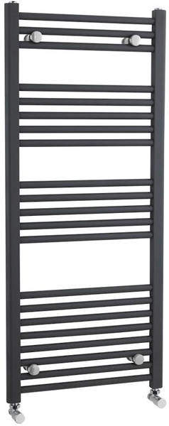 Crown Radiators Straight Ladder Towel Radiator (Anthracite). 1150x500mm.