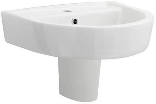 Premier Ceramics Basin & Semi Pedestal (520mm).