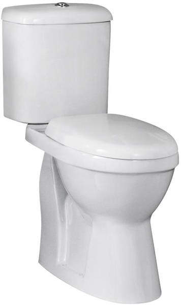 Nuie Ivo Extended Height Close Coupled Toilet With Seat.