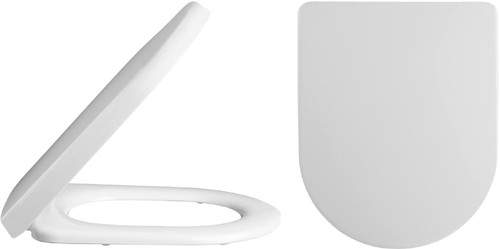 Premier Ceramics Luxury D Shaped Toilet Seat (White).