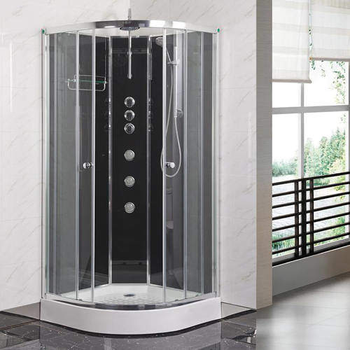 Quadrant Shower Cabin 900x900mm (Black). Premier ...