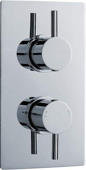 Nuie Quest 3/4" Twin Concealed Thermostatic Shower Valve With Diverter.