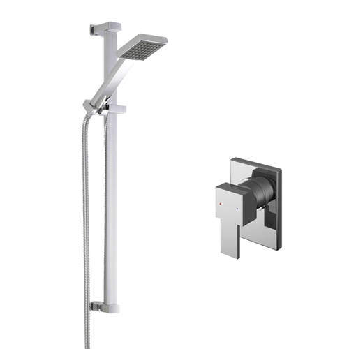 Nuie Sanford Concealed Manual Shower Valve With Slide Rail Kit (Chrome).