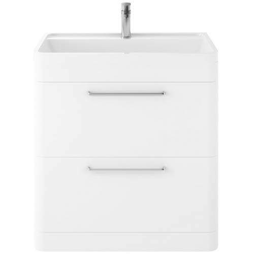 Hudson Reed Solar Floor Standing Vanity Unit & Basin 800mm (Pure White).