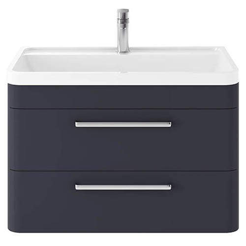 Hudson Reed Solar Wall Hung Vanity Unit & Basin 800mm (Indigo Blue).