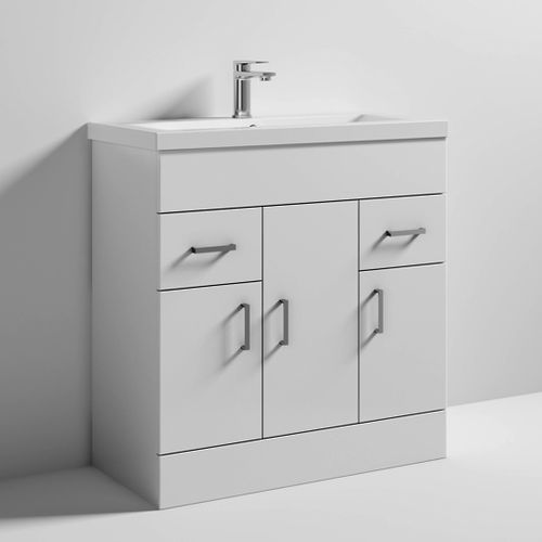 Premier Eden Vanity Unit With Doors & Basin (White). 800x800mm.