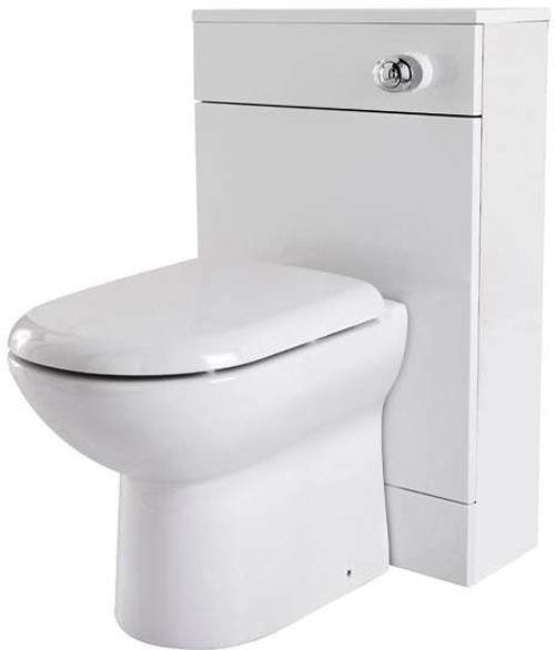 Premier Eden Back To Wall WC Unit With Pan, Cistern & Seat (White). 500x800mm.